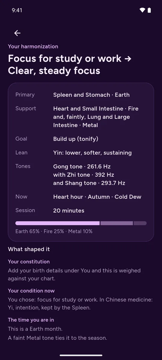 QiTone app: A session made for you