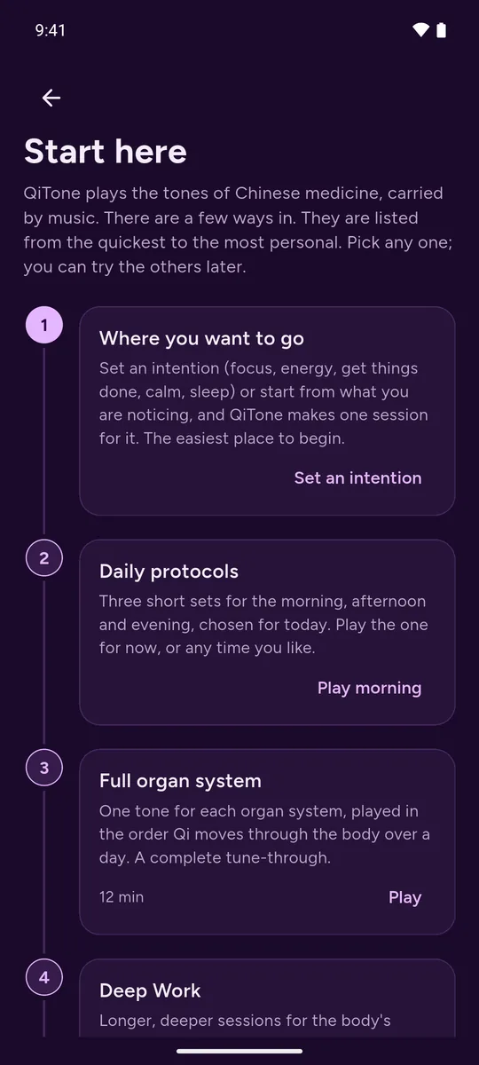 QiTone app: Start here